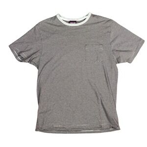 Patagonia Organic Cotton Striped Pocket T Shirt Size Medium Blue White‎ Casual